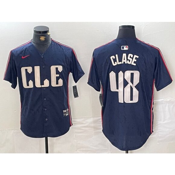Mens Kids Youths Womens Emmanuel Clase Navy Stitched Jersey - Picture 1 of 1